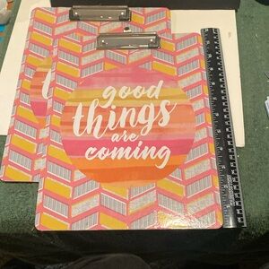 NWOT Set of 2 “Good Things are Coming” Clipboards
